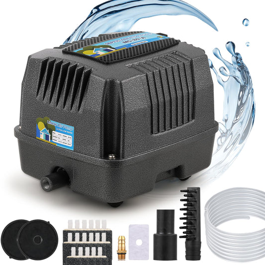 Moonshan MS-80 Septic Linear Air Pump Pond Aerator Electromagnetic Air Pump for Home Waste Water Treatment, Koi Pond, Fish