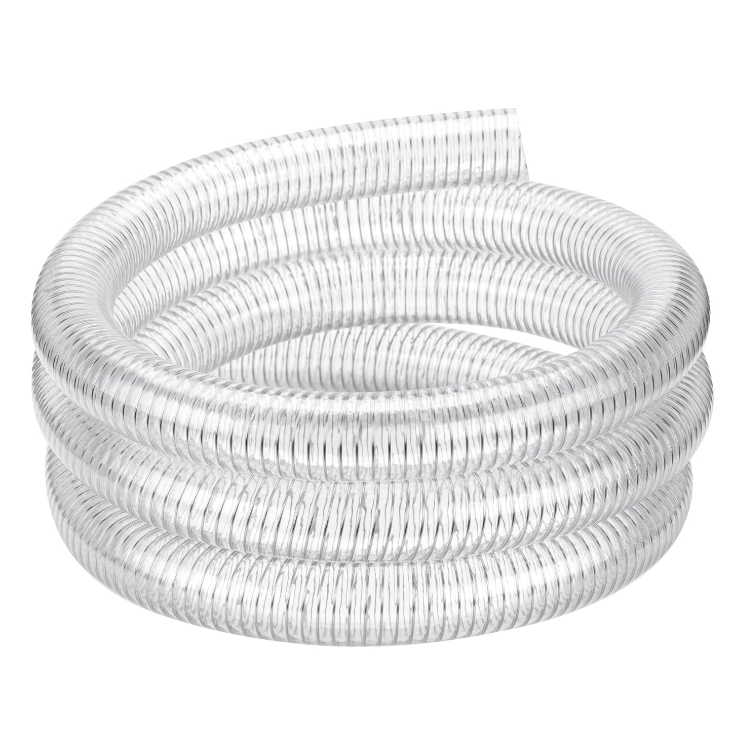 Geowaky 2"id-50ft PVC Reinforced Tubing Steel Wire Suction Flexible Hose Vinyl Tubing Heavy Duty PVC Vacuum Hose Drain Fuel Oil Gas Water for Marine Bilge Pump Pond Spa