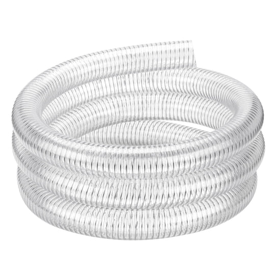Geowaky 2"id-50ft PVC Reinforced Tubing Steel Wire Suction Flexible Hose Vinyl Tubing Heavy Duty PVC Vacuum Hose Drain Fuel Oil Gas Water for Marine Bilge Pump Pond Spa