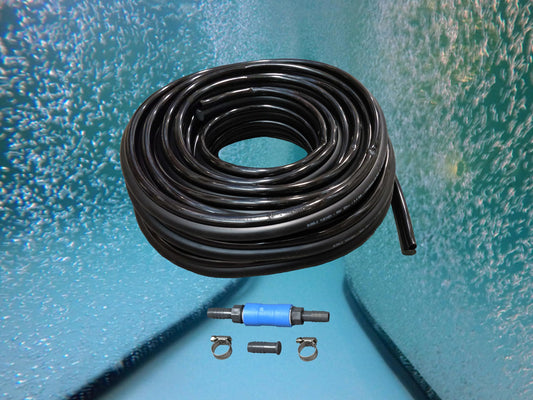Bubble Tubing (½ in) – Fine bubble self-sinking diffuser airline for pond & water garden aeration | High oxygen transfer, aerates and de-ices ponds, easy installation (100')