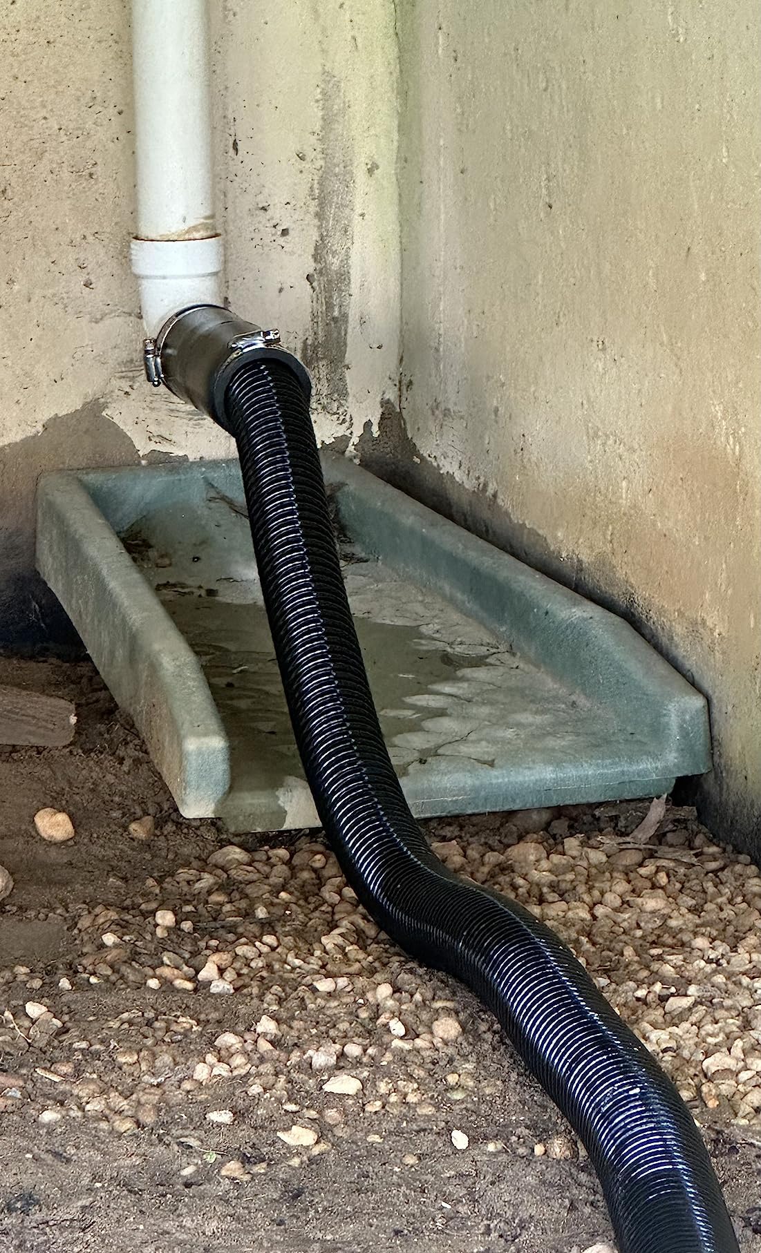 Pond Tubing ID 2” × 50ft Black Corrugated Flexible Reinforced Waterfall Pond Tube Sump Pump Hose, Non-toxic & Kinkproof (50 ft, 2" ID)