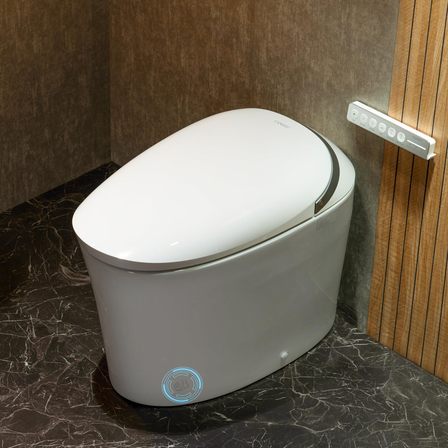CANEST Smart Toilet with Bidet Built in, Elongated Bidet Toilet with Tank, 1000g MaP Flushing, ADA Comfort Height, Auto Open Close, Auto Temperature Control Heated Seat, Blackout Flush(TC-500PRO)