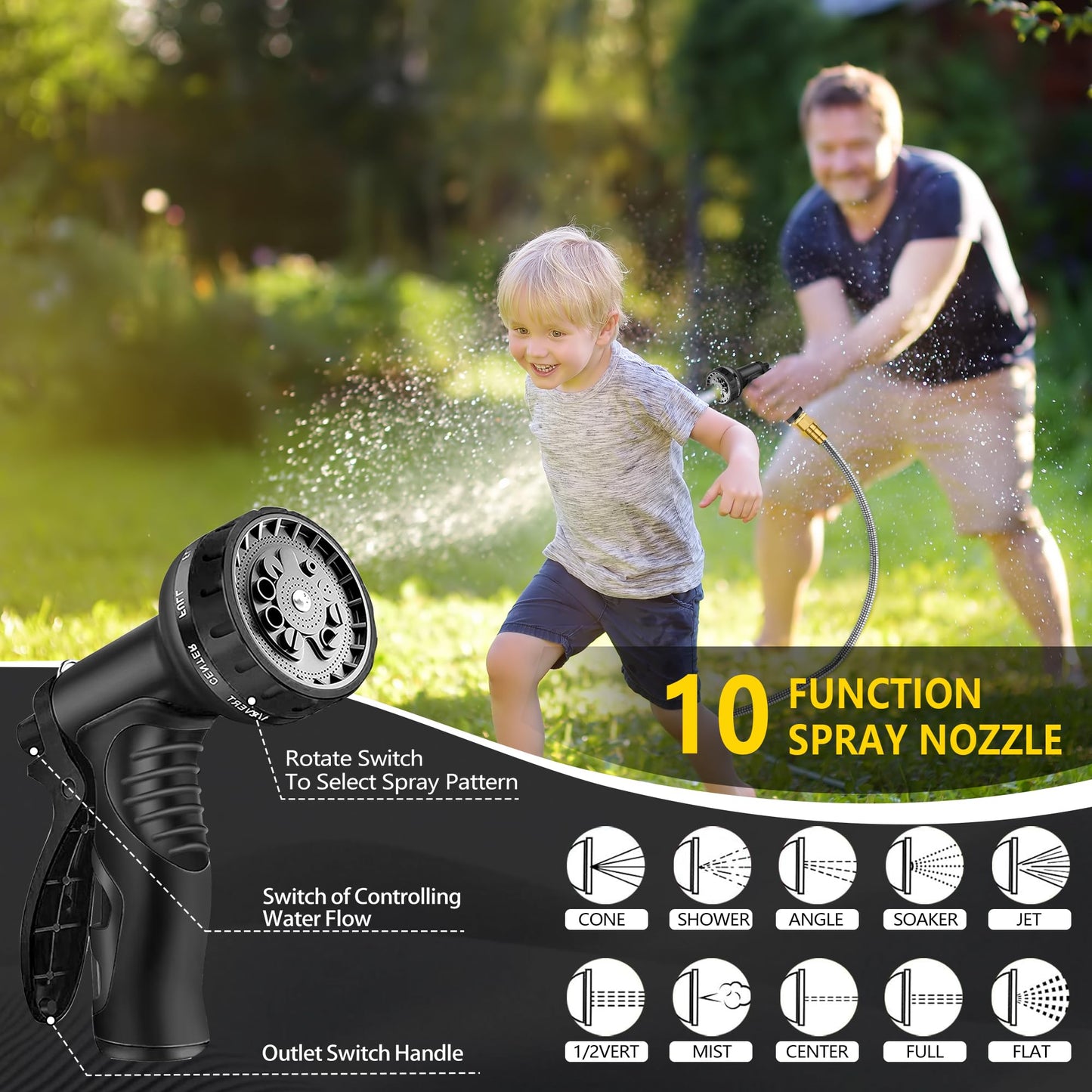 200 ft Stainless Steel Garden Hose - 2026 New Technology Metal Water Hoses with 3/4" Solid Brass Fitting - Lightweight,Ultra Flexible,Durable,Kink-Less Watering Pipes Hoses For Yard, Outdoor