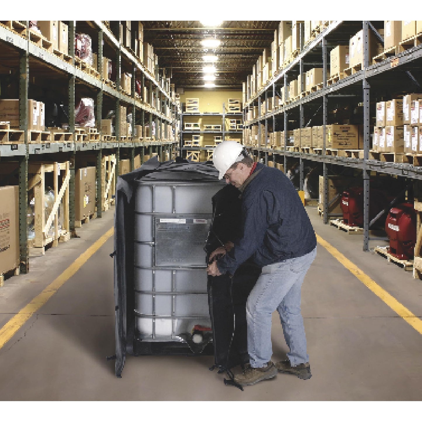 Powerblanket TH275 Insulated IBC Storage Tote Heater, 1440W with Adjustable Thermostat Controller, Fits 275-Gallon Containers, Black