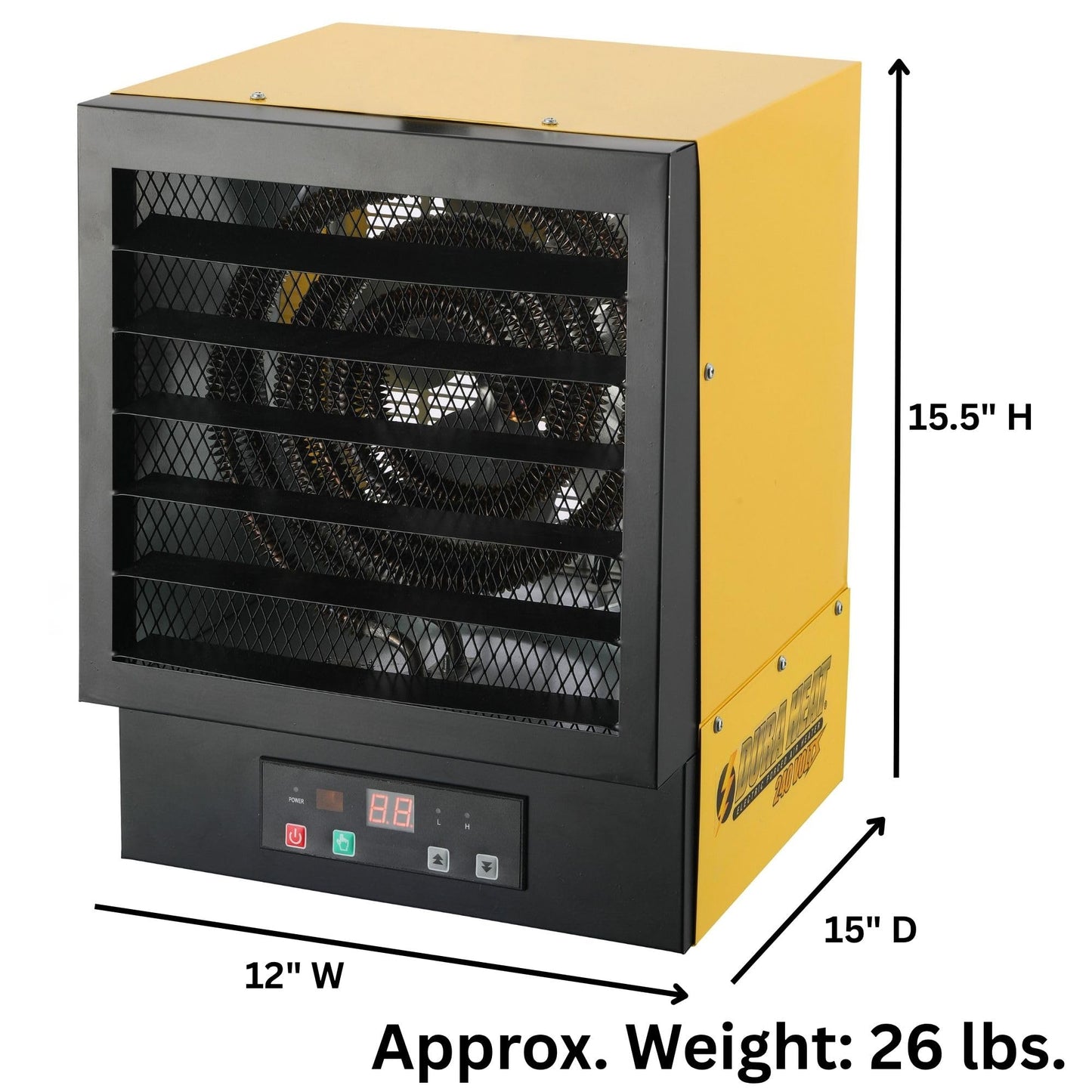 Dura Heat 240 Volt Hard-Wired Ceiling Mount Electric Garage Space Heater with Remote, 10,000 Watt, ECO System, Overheat Protection - Ideal for Garage & Workshop