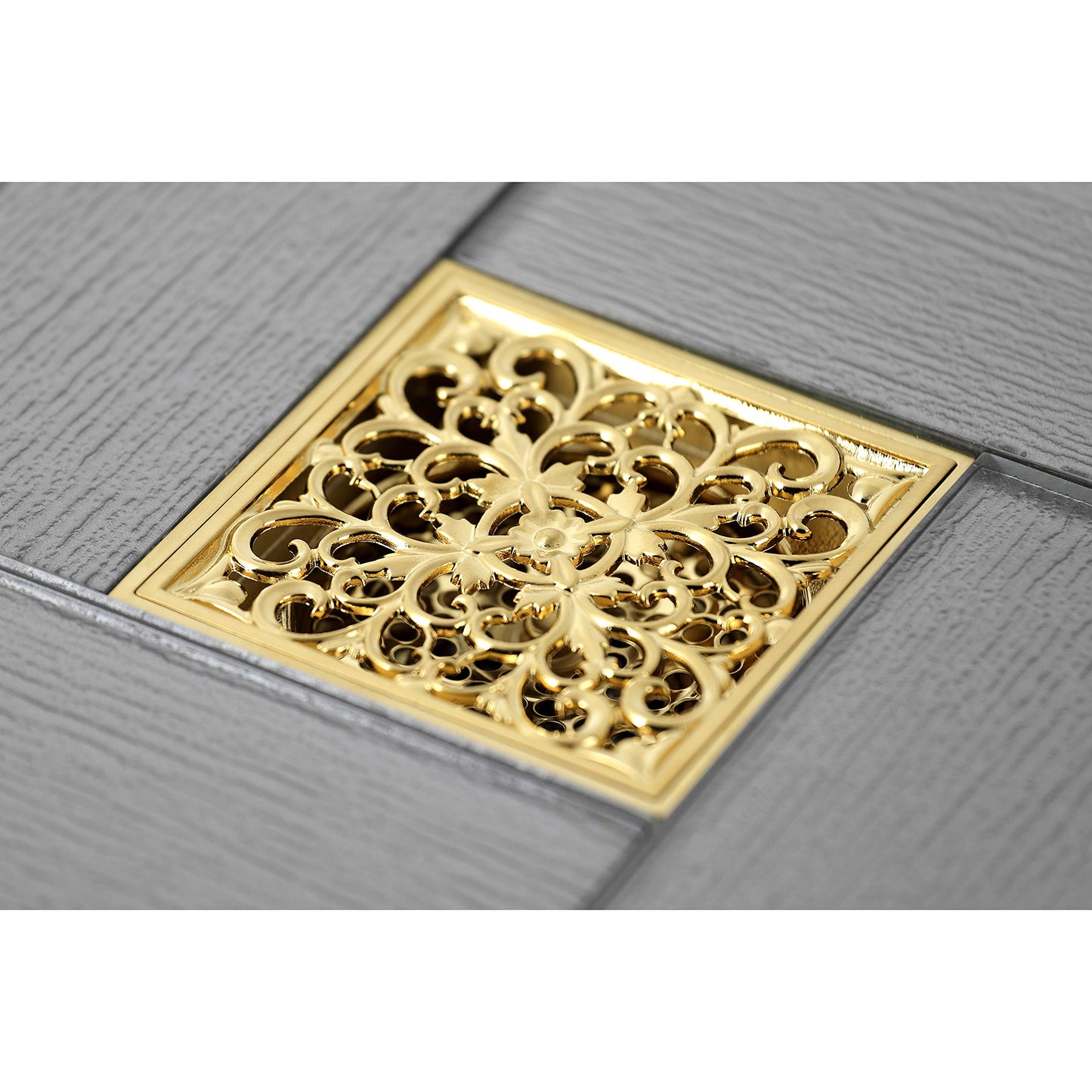 Kingston Brass BSF9771BB Watercourse Shower Drain, Brushed Brass, 3.94 x 3.94 x 2.38