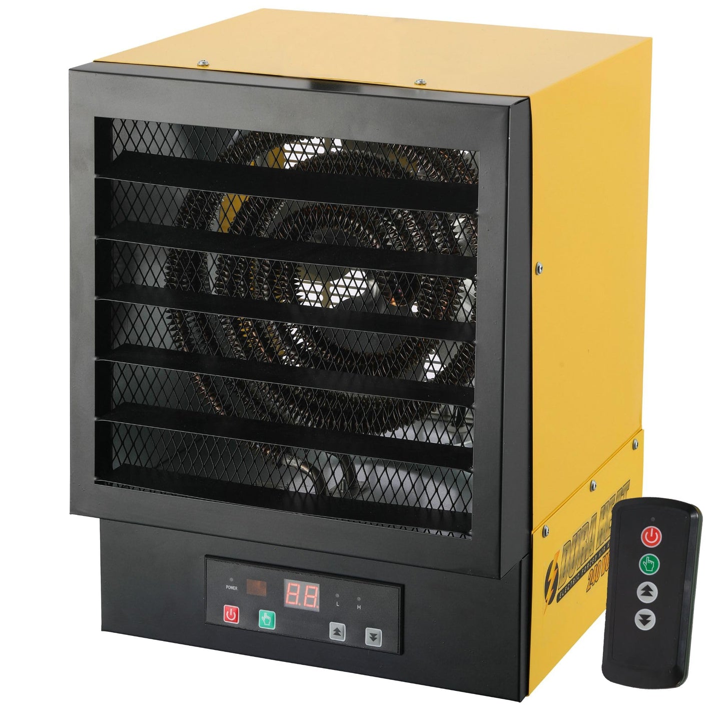 Dura Heat EWH5510 Electric Forced Air Heater with Remote Control 17,060 Btu, Yellow, Large