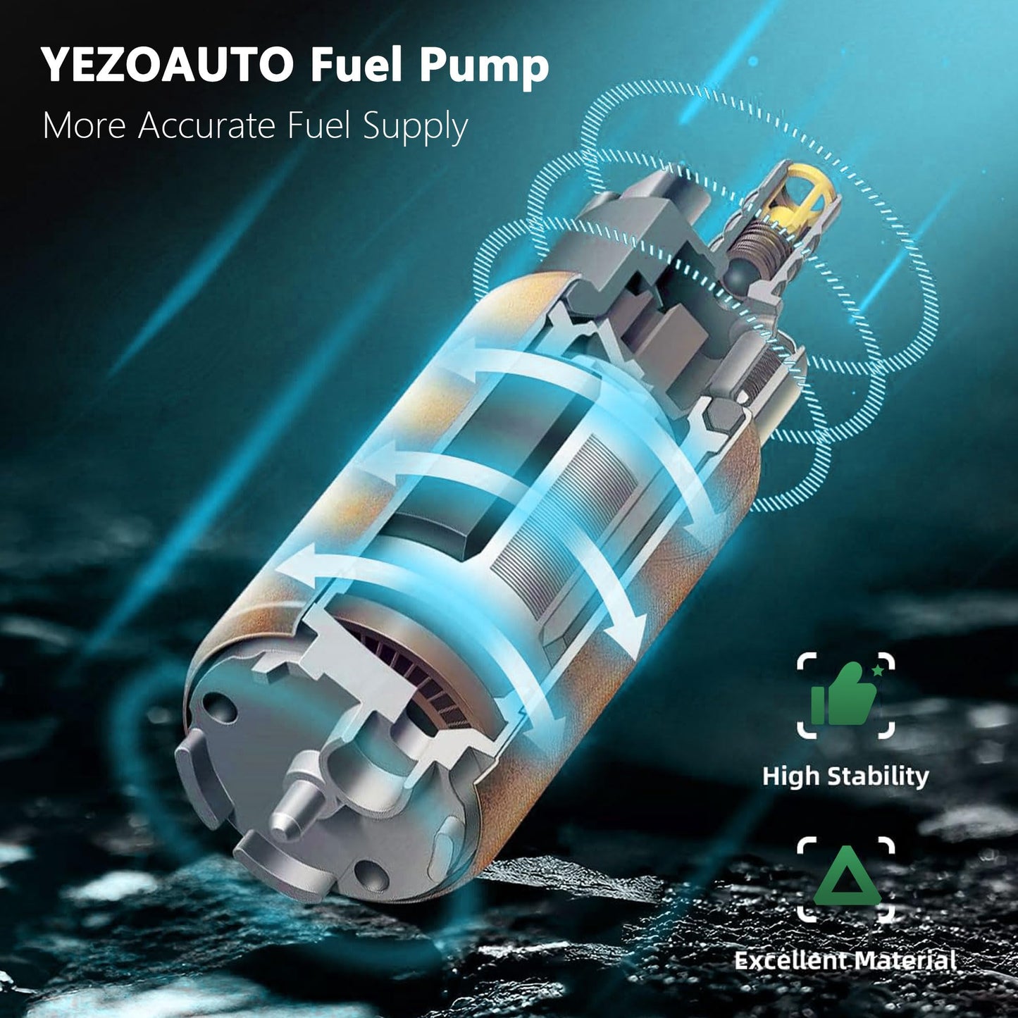 Yezoauto High Pressure Fuel Pump w/Fuel Pressure Sensor Compatible with BMW N54 N55 Engines 135i 335i 335xi 535i 535xi 640i 740i X3 X5 X6 Z4 1 Seires M Replacing 13517616170 13517585655