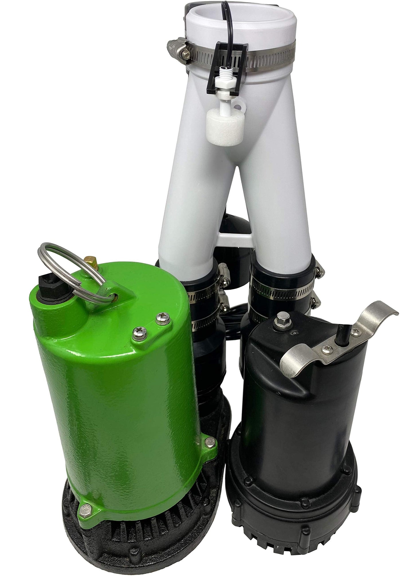 PumpSpy PS2000C Pre-Assembled SmartPump Combination Wi-Fi Connected 1/2HP Primary Sump Pump and 12V Battery Backup Sump Pump with Internet Monitoring & Alerts, Water Alarms for Basements