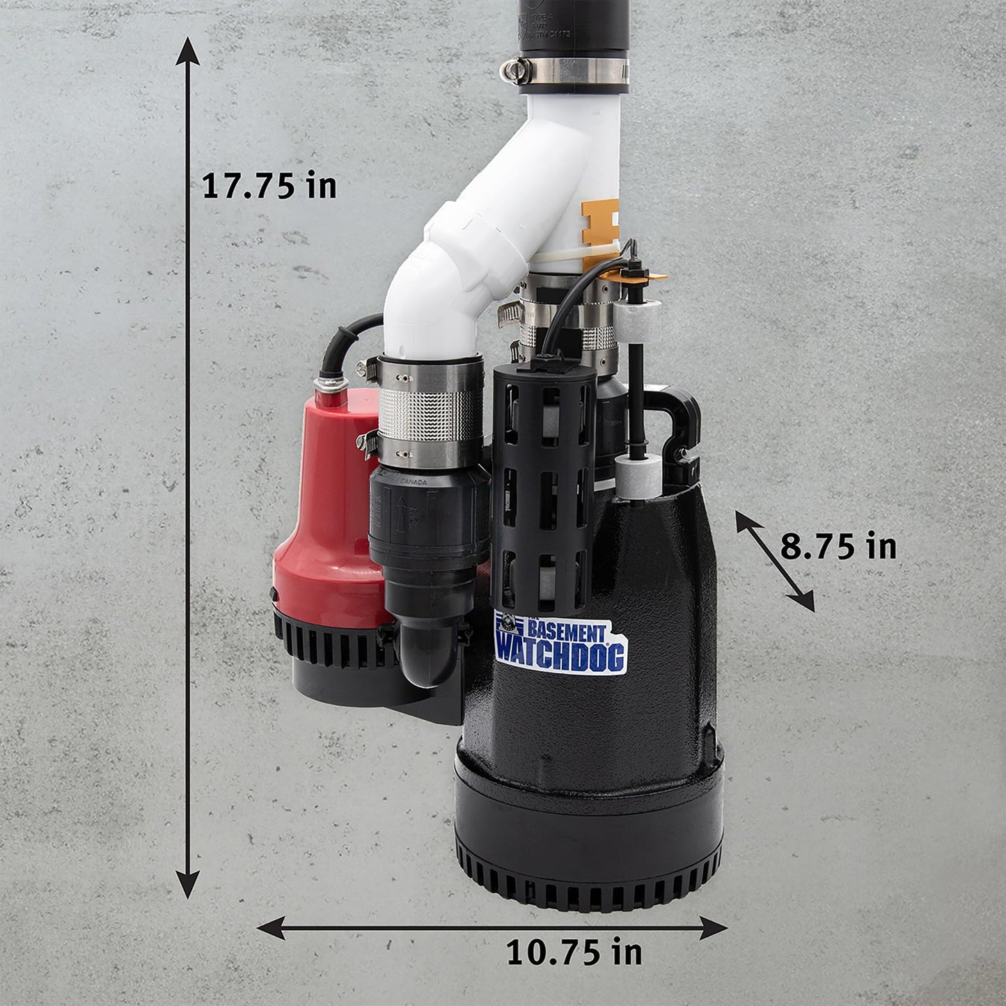 The Basement Watchdog Combo Preassembled Primary & Battery Backup Sump Pump System w/Monitoring Controller (CITE-33)