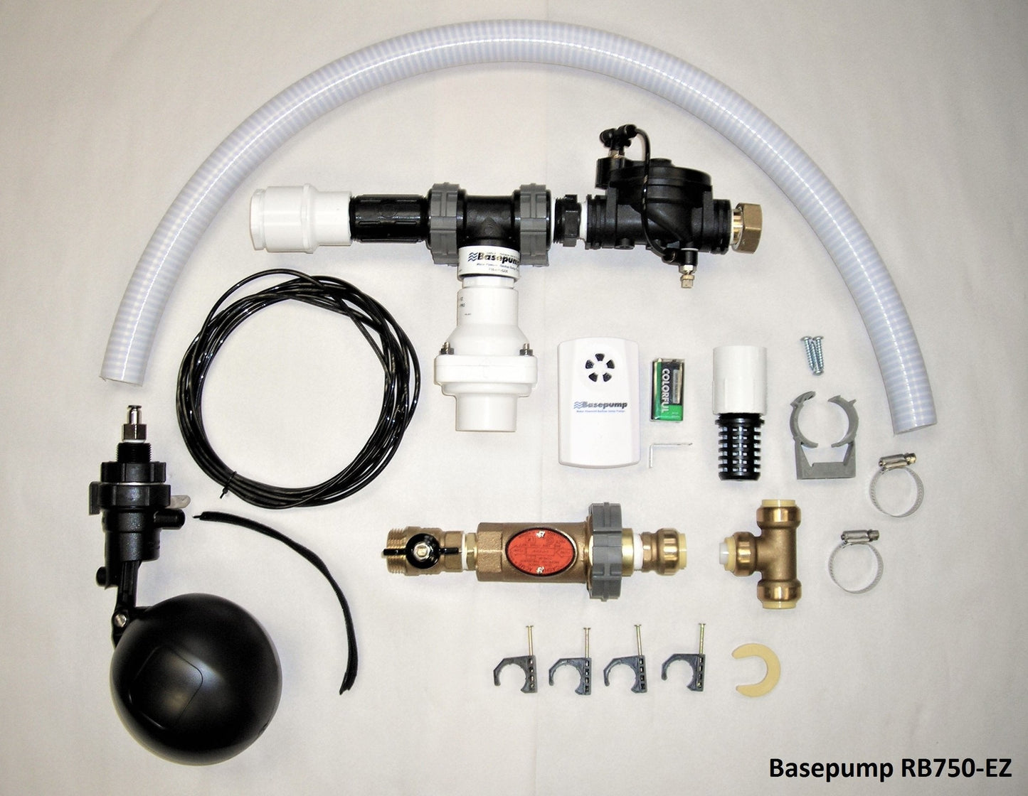 Basepump RB750-EZ Premium Water Powered Backup Sump Pump - Reliable Auto Sump Pump Backup System with High Water Alarm for Basement Flood Prevention - No Battery or Electricity Needed