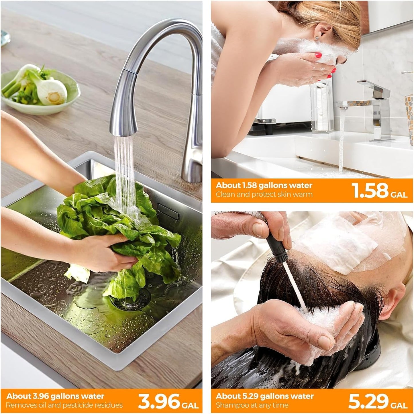 FOGATTI Electric Mini Tank Water Heater, 4.0 Gallon Point of Use Instant Hot Water Heater 120V 1440W, Food Truck Water Heater, Under Sink, Wall or Floor Mounted, Easy to Install