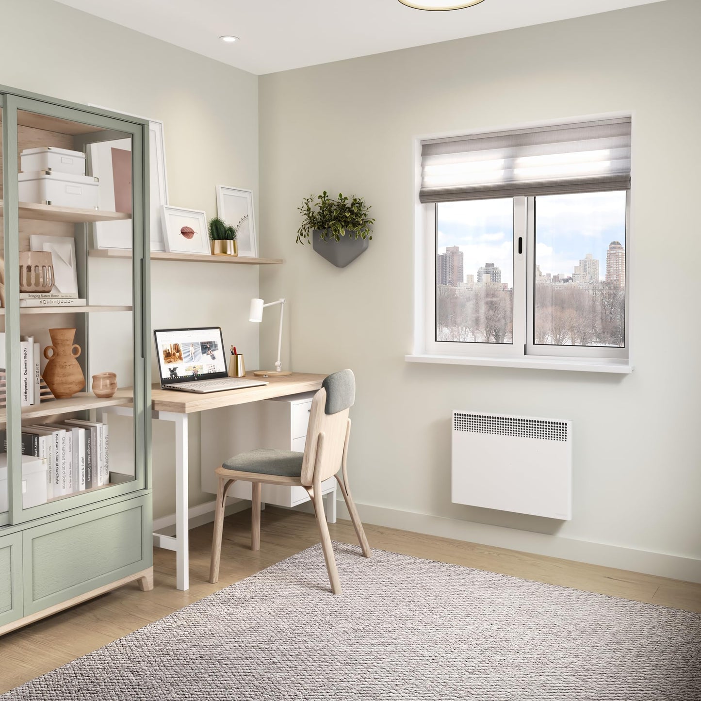 Stelpro Ultra-Quiet Wall Convector Heater – 1500W / 240V (1125W / 208V) – 17 9/16″ H × 28 5/8″ W – Sleek Entry-Level Model – Silent Comfort, Quick Heat – Built-In Thermostat (ASHC1502W) – White