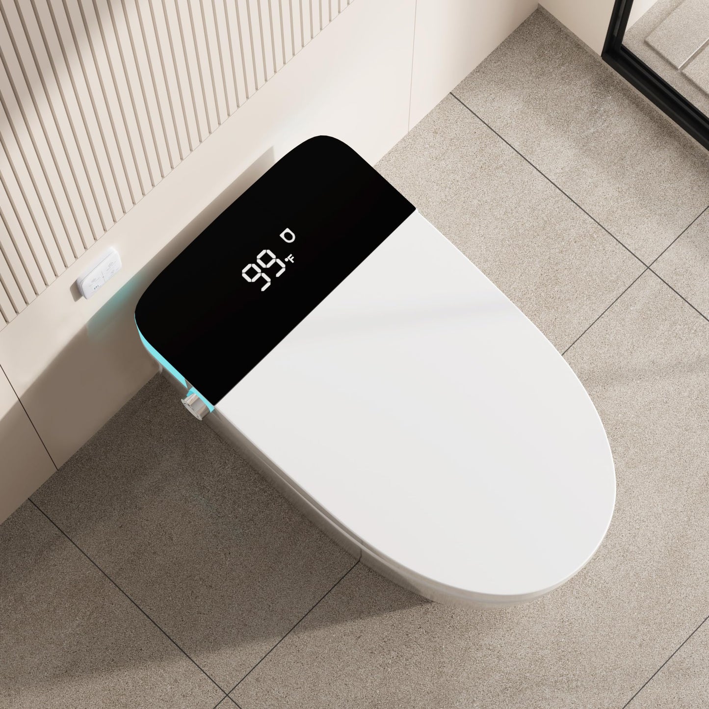 Smart Toilet with Auto Flush and Heated Seat, Electric Tankless Toilets with Dual Flush Remote - Pre-Wetting, One Piece Toilet for Bathrooms Soft-Close Seat & Lid, Night Light, LED Display