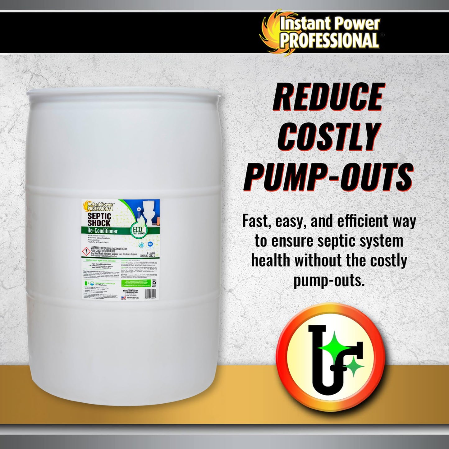 Instant Power Professional Septic Shock, 6400 Fl Ounce