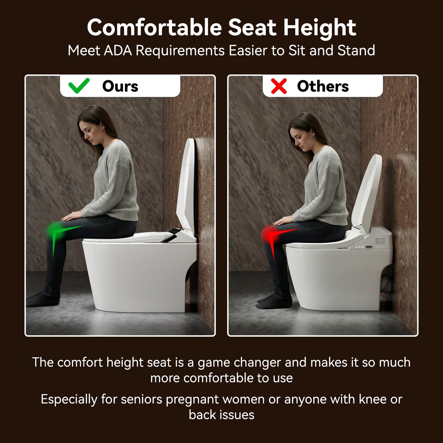 ihatit Artistic Smart Toilet,Smart Toilet with Bidet Built in,Foam Dispenser,Auto Open Close,Deodorization,1000Gram MaP Flush,ADA Height,Auto Flush,Heated Seat,Warm Water,Modern toilet