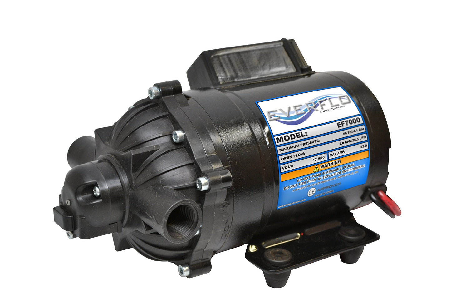 Flexzilla Pro Water Hose (250 ft.) and Everflo EF7000-BOX 7.0 GPM 12V Diaphragm Pump Bundle