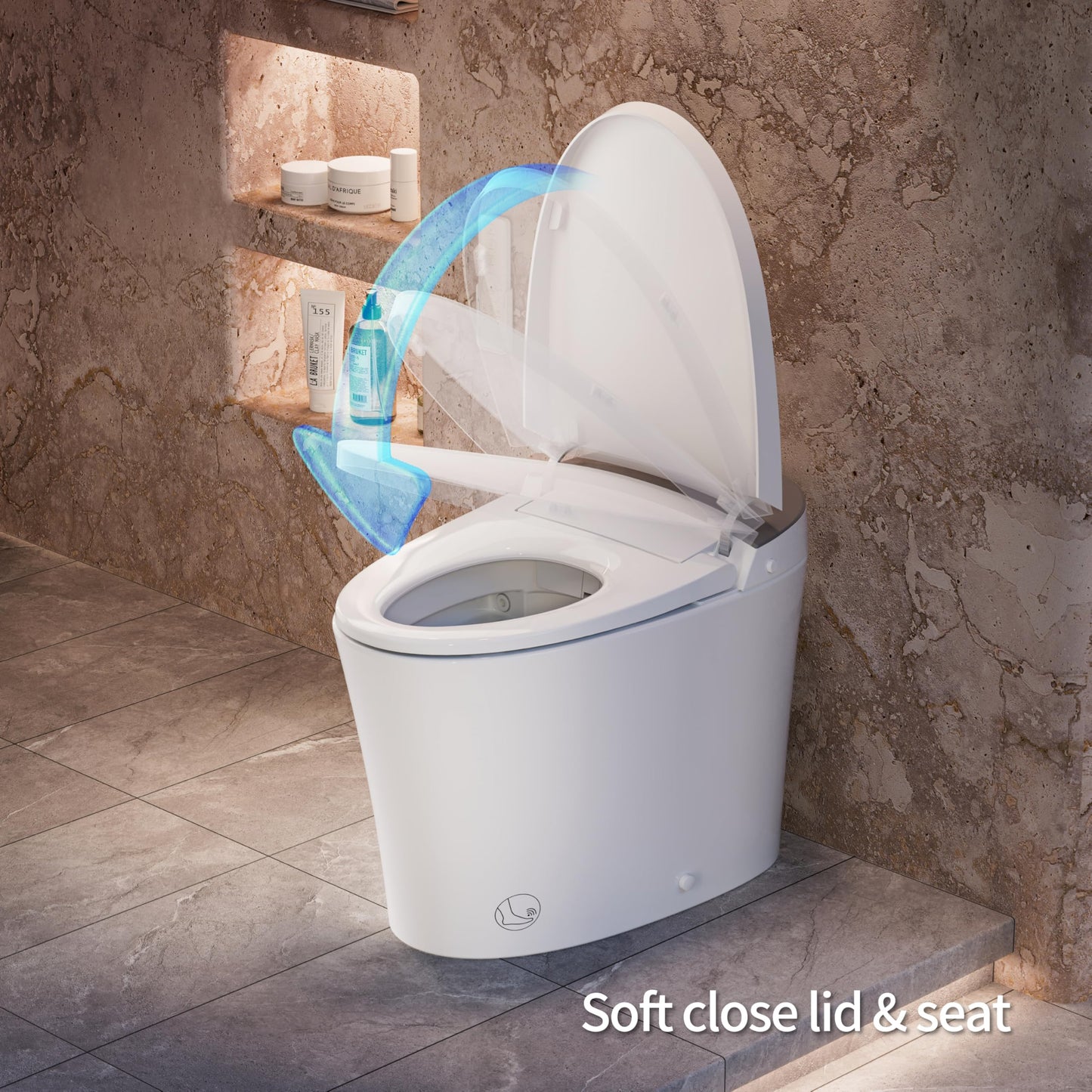 CANEST Smart Toilet with Bidet Built in, Dual-Flush 1.1/1.6GPF with 17" ADA Comfort Height Seat, 1000g MaP Flush, Bidet Toilet 12" Rough-in, Foot Sensor, Heated Seat, Remote Control, Night Light