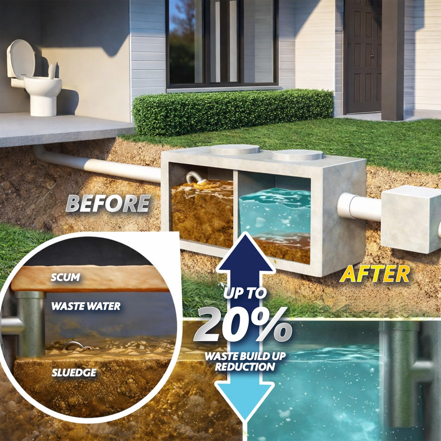 RID-X Septic Tank Treatment Pods – 6 Month Supply, Dual Action Enzymes and Bacteria to Break Down Waste & Prevent Backups