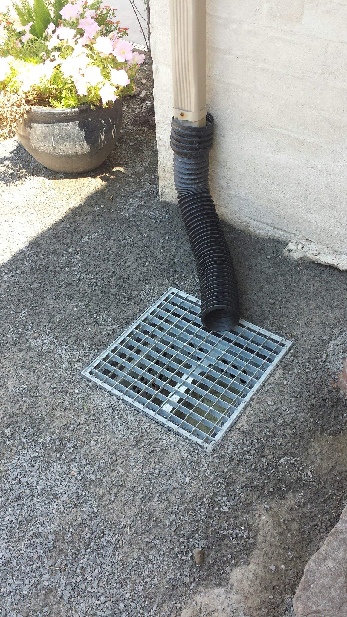 Vodaland - 16x16 Inch Catch Basin. PPE Plastic with Galvanized Stamped Steel Grate and Sediment Basket Included.