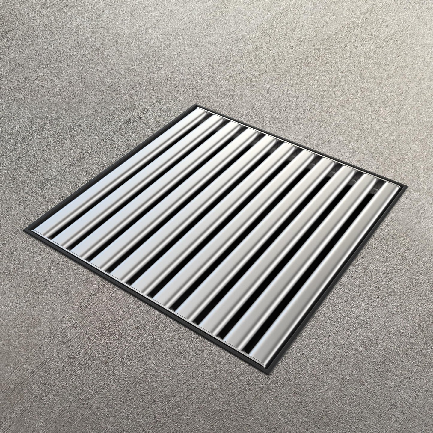 Vodaland - 12x12 Catch Basin Stainless Steel ADA/Heel Proof Grating Package with Debris Basket Included!